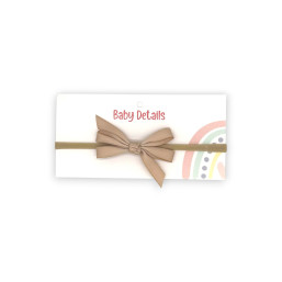 Big Bow Headband - Beige